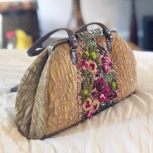 Tapestry Vintage Rose Clutch